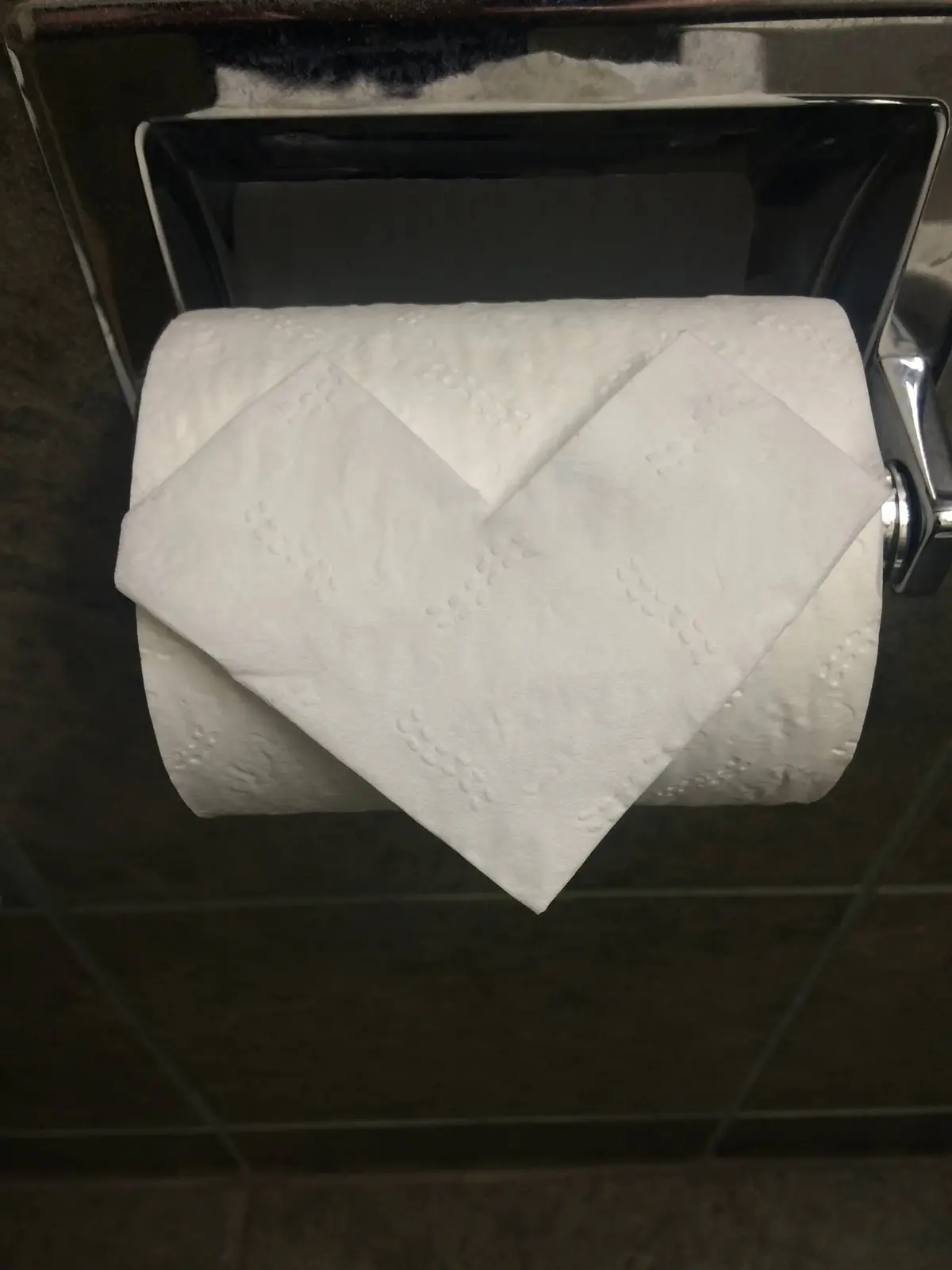 Neatly folded paper detail completed during janitorial service